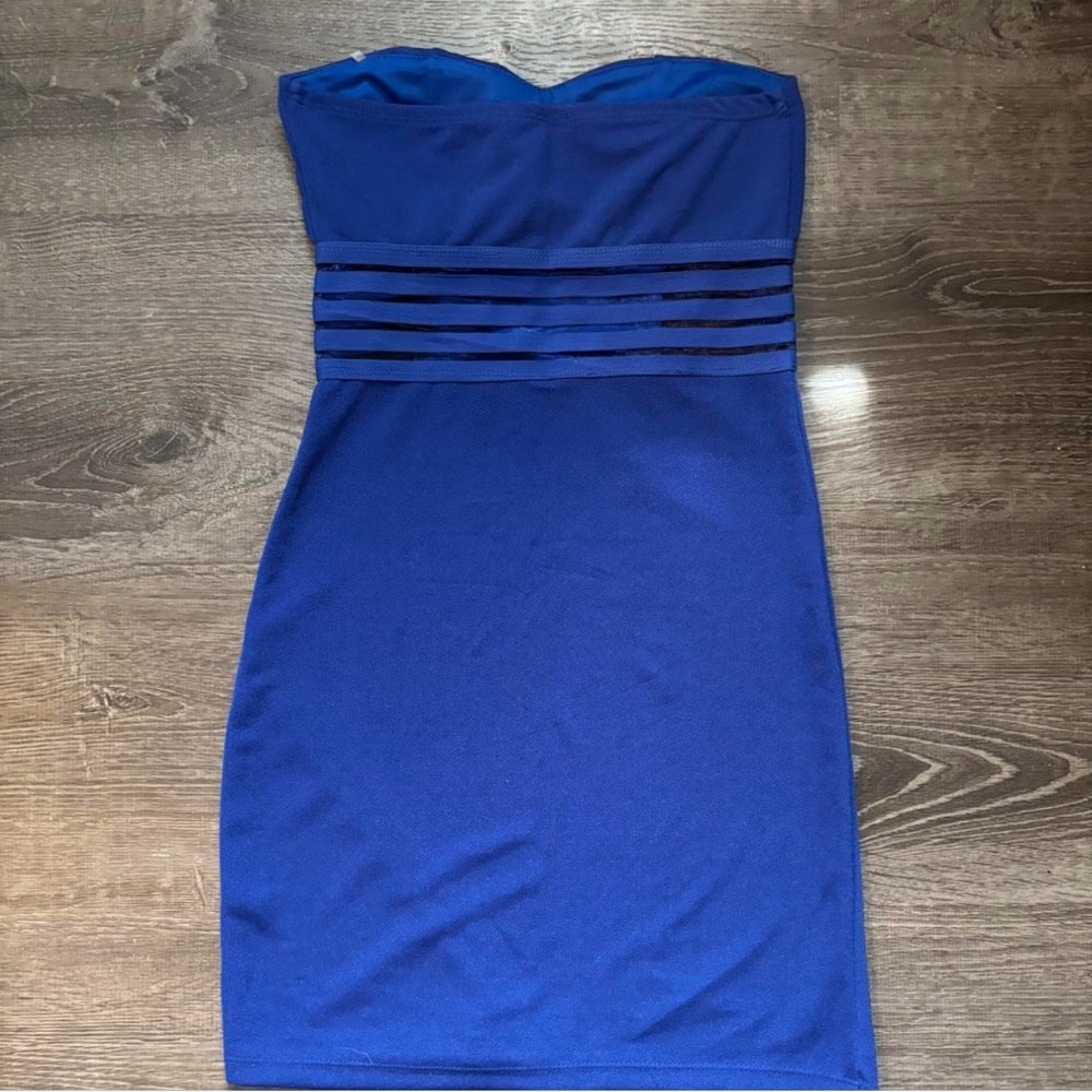 ROYAL BLUE MINI DRESS - Picture 4 of 4